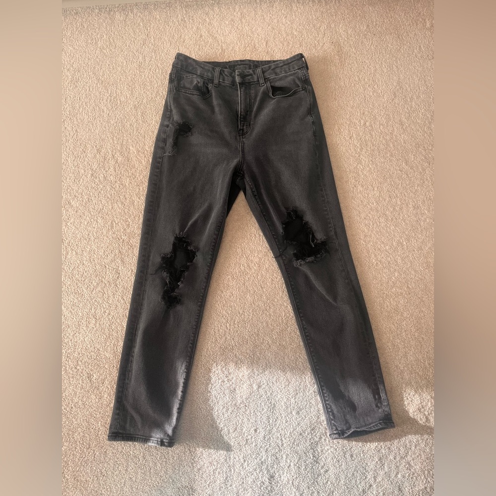 AE Stretch Ripped Mom Jeans - Picture 2 of 5